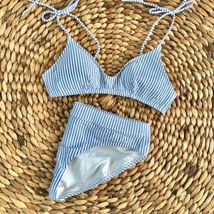 J.Crew Searsucker French Bikini